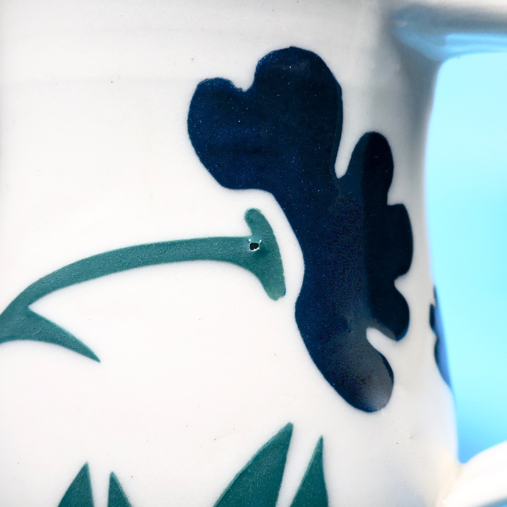 Guggenheim Art Pottery SIGNED Small Pitcher Floral Ceramic - Picture 9 of 9